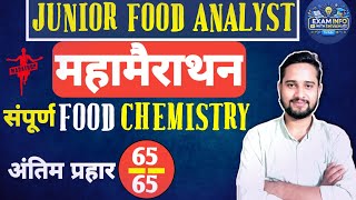 #CLASS 1|UPSSSC JUNIOR FOOD ANALYST EXAM महामैराथन संपूर्ण FOOD CHEMISTRY|Food Chemistry pyq|top Que