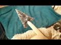 870 - Flintknapping Banded Obsidian Eastgate Arrowhead (full video)