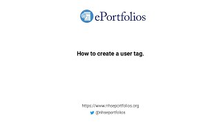 How to create a user tag