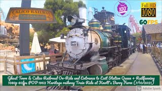 Ghost Town & Calico Railroad On-Ride, Station Queue & Railfanning 1080p 60fps POV Knott's Berry Farm