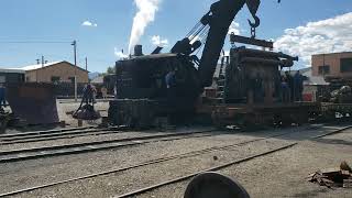 Nevada Northern Railway in Ely:  81 \u0026 wrecker in the foreground