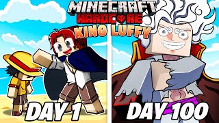 I Survived 100 DAYS as PIRATE KING LUFFY in One Piece Minecraft... This is what happened.