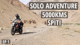 Solo Motorcycle Adventure : 5,000 Km Ride to Spiti EP 1