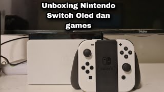 Unboxing : Nintendo Switch Oled dan games ( Malaysia version 🇲🇾 )