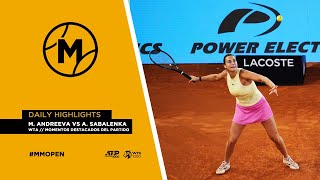 M. Andreeva vs A. Sabalenka // WTA momentos destacados del partido // MUTUA MADRID OPEN 2024