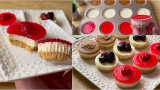 ميني تشيز كيك راقي سهل واقتصادي تايتحضر فوقت وجيز والنتيجة اكثر من رائعة🥰 Mini cheesecake‏