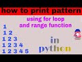 print a pattern using for loop in python in easy way