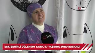 Eskişehirli Gülersoy Kara 57 yaşında zoru başardı