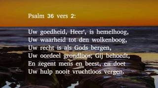 Psalm 36 vers 2 - Uw goedheid, Heer', is hemelhoog