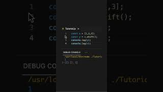 the difference between shift() and unshift() in JavaScript #coding #javascript #tutorial #shorts