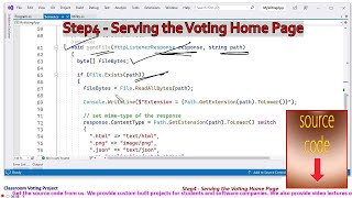 Step4 - Serving the Voting Home Page | C# Console Project on Voting App