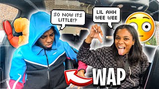 TELLING MY BOYFRIEND HE HAS A "WAP" TO SEE HOW HE REACTS..