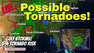 Live: Possible Tornadoes!  - 5% Tornado Risk   1-31-25