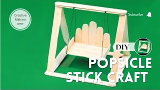 Popsicle stick craft | How to make popsicle Stick Swing