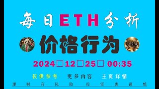 每日ETH价格行为分析!