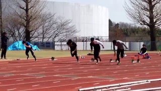 【中大陸上部】28.3.20 スローSD30m3本目1加藤3.85吉岡3.97