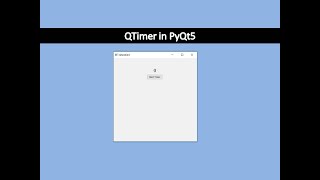 QTimer in PyQt5