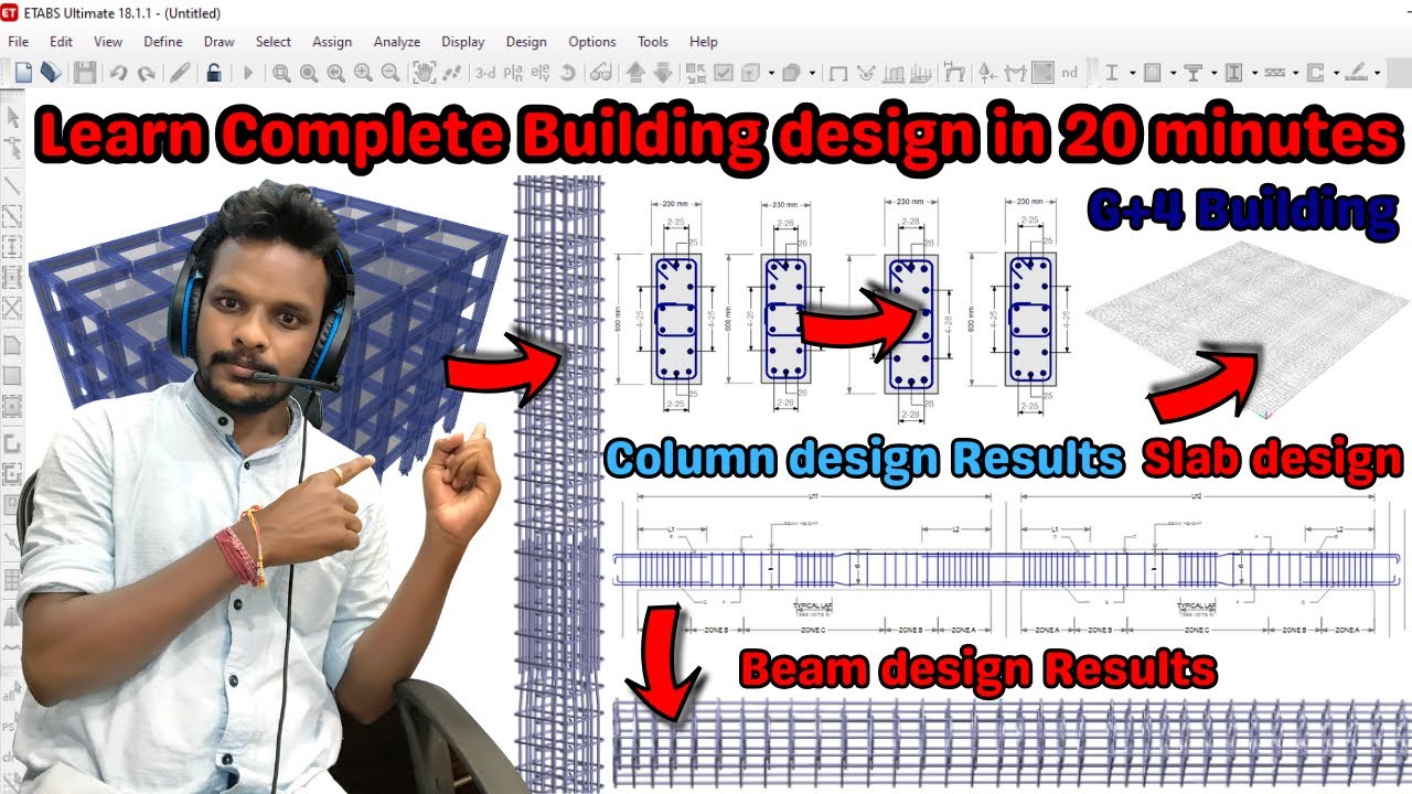 Learn Complete Building Design By ETABS For Beginners | East Steps ...