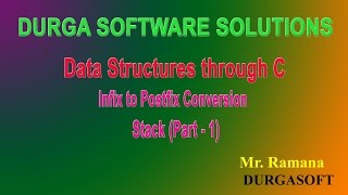 data structures - Infix to Postfix Conversion Stack (Part - 1 )By Ramana Sir