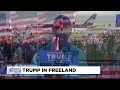 Trump slams 'radical left' during rally in Freeland