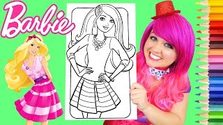 Coloring Barbie Crayola JUMBO Coloring Book Page Prismacolor Colored Pencil | KiMMi THE CLOWN