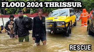 Flood 2024 Thrissur Rescue, Kerala floods, Pajero sfx & Fortuner