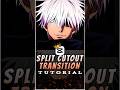 Split Cutout Transition Tutorial 💀🤩 | Capcut Tutorial | #capcut #capcuttutorial #animeedit
