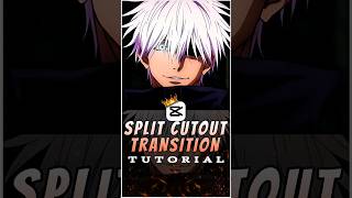 Split Cutout Transition Tutorial 💀🤩 | Capcut Tutorial | #capcut #capcuttutorial #animeedit