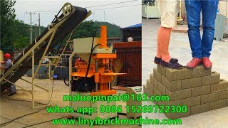 SYN1-5 hydraulic press automatic clay interlocking block production plant,  lego brick machine