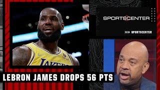 'This was a cut above' - Wilbon reacts to LeBron James' 56-PT performance | SportsCenter