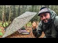 Solo Overnight Tarp Camping in the Woods: WINTERS COMING!