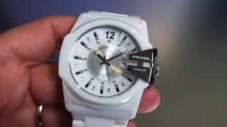 Men's White Diesel Ceramic Analog Watch DZ1515