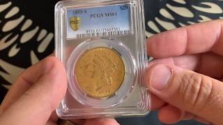 1855-S PCGS MS61 $20