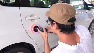 Polishing car with a drill driver 用電轉來給汽車抛光，只需買一個合適的借頭和海綿