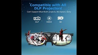 DLP 3D Glasses | 3D Active Shutter Glasses for All 3D DLP Projectors