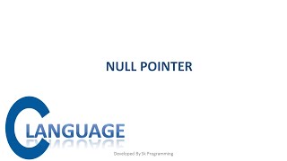 Null pointer in c || Null pointer in c programming || Null pointer example