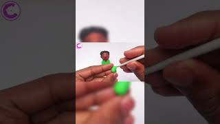 How to make polymer clay Doll #Shorts