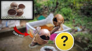 How to make aquarium decor with coconut shell | ചിരട്ട കൊണ്ട് ഒരു അടിപൊളി ഐറ്റം | Viber Machu