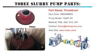 Tobee G8083MR55 Rubber Throaybush for 10/8G AH Rubber Pump