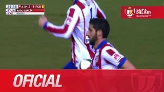 Gol de penalti de Raúl García (2-1) en el Atlético de Madrid - FC B