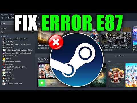 Как исправить код ошибки Steam E87 — простое руководство