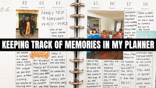 Keeping Track of Memories in a Planner #memoryplanner