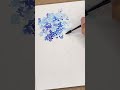 Easy watercolor blue flowers #watercolor #art #painting #shorts