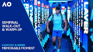 Djokovic v Sinner | Semifinal Walk-Out & Warm-Up | Australian Open 2024