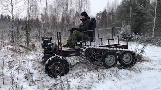 Полугусеничный вездеход - испытания