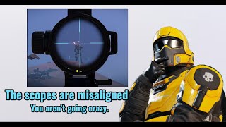 Scopes are Misaligned in Helldivers 2, You Aren't Going Crazy