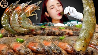 [Mukbang]🦐쫀득쫀득! 탱글탱글! 단짠단짠! 간장새우장 먹방🤤👍 Soy sauce marinated shrimp con tôm กุ้ง udang ASMR | 쎄미