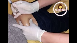 intramuscular injection technique. injection. intramuscular injection