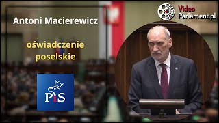 Antoni Macierewicz: Albo posłowie zostaną uwolnieni ALBO Sejm musi byc wybrany na nowo