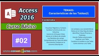 Ms Access 2016 - Curso Básico - Tema02: Características de las Tablas(I)